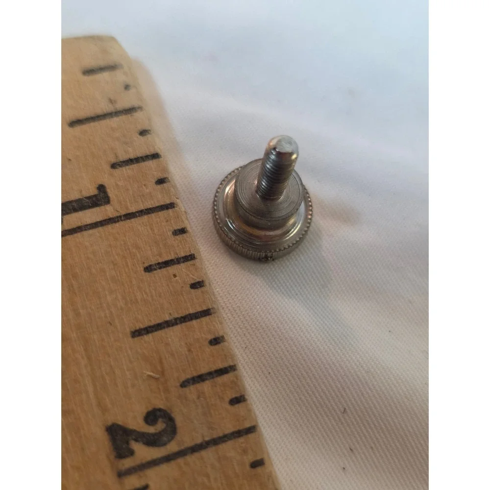 Vintage Sewing Machine Presser Foot Thumb Screw Silver Tone Metal Replacement